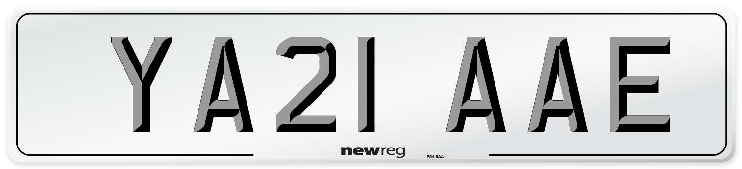 YA21 AAE Number Plate from New Reg